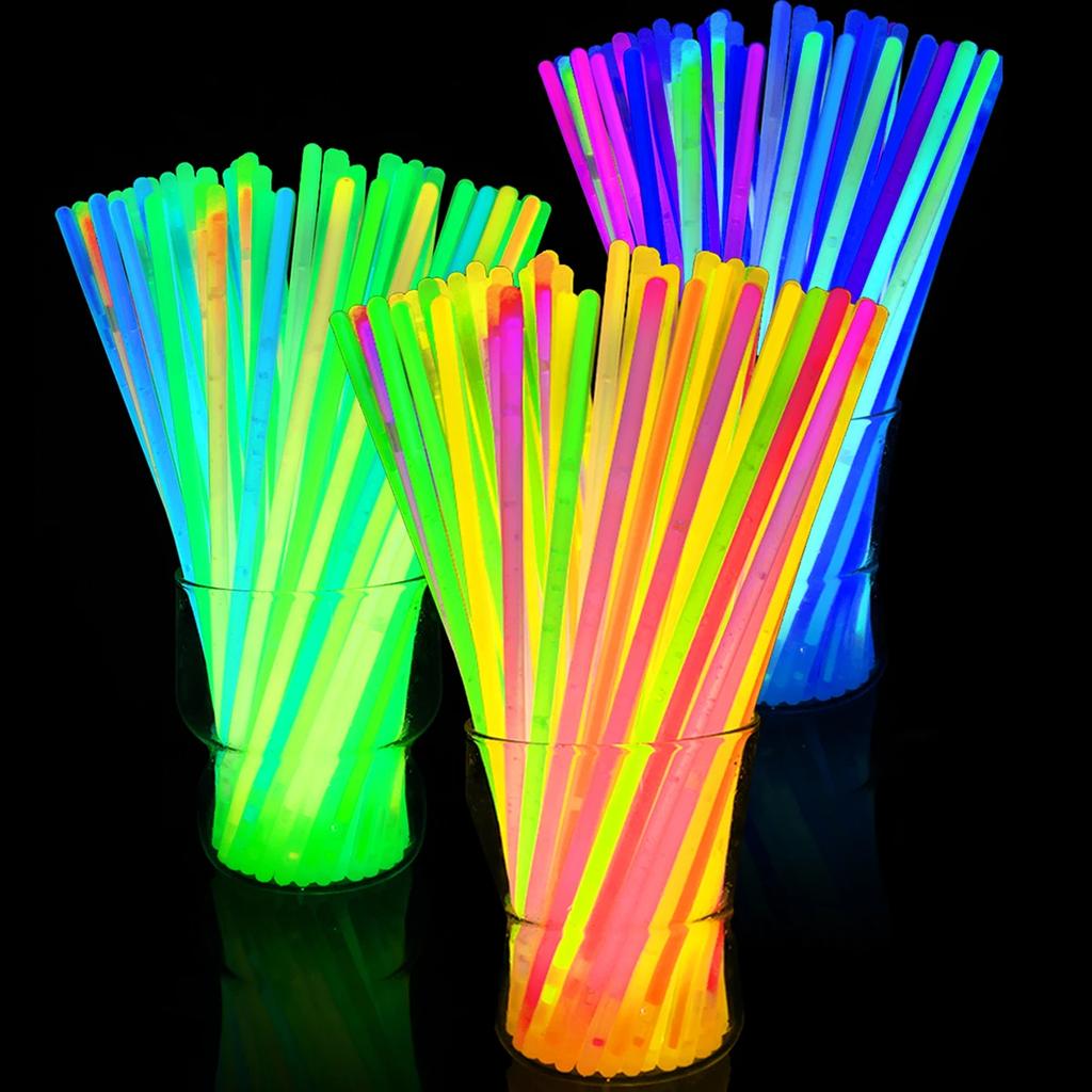 Multicolor Fluorescence Sticks Party Glowing Stick Bright Colorful Light Bright Bendable Glow Bracelet Party Supplies Wholesale