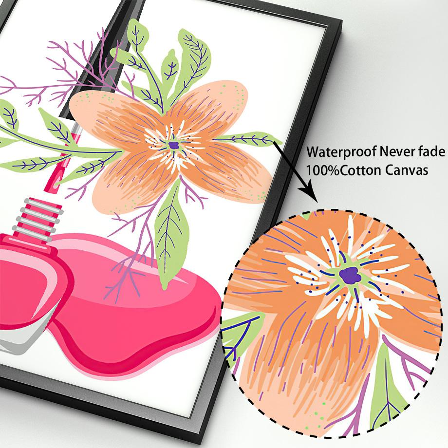 Nail Polish Posters And Prints Manicure Tech Gift Spa Wall Art Hair Canvas Painting Floral Wall Pictures Beauty Salon Room Decor