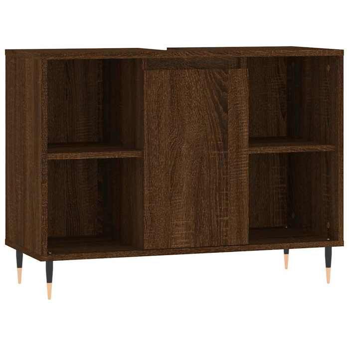 VidaXL Armoire salle de bain chêne marron 80x33x60cm bois d'ingénierie 831627