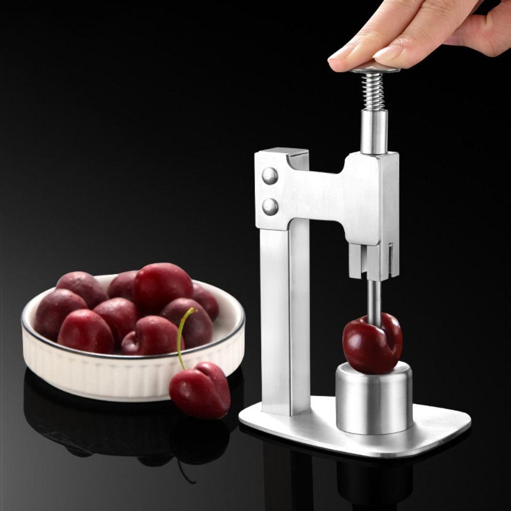 Manual Stainless Steel Red Dates Corer Press Type Cherry Pitter Olive Core Remover  Dessert