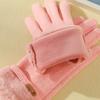 Warm Gloves  Female Fingers Velvet Padded Cashmere Like Students' Hands Anti Freezing Cold Proof and Windproof  Driving and Cycling.