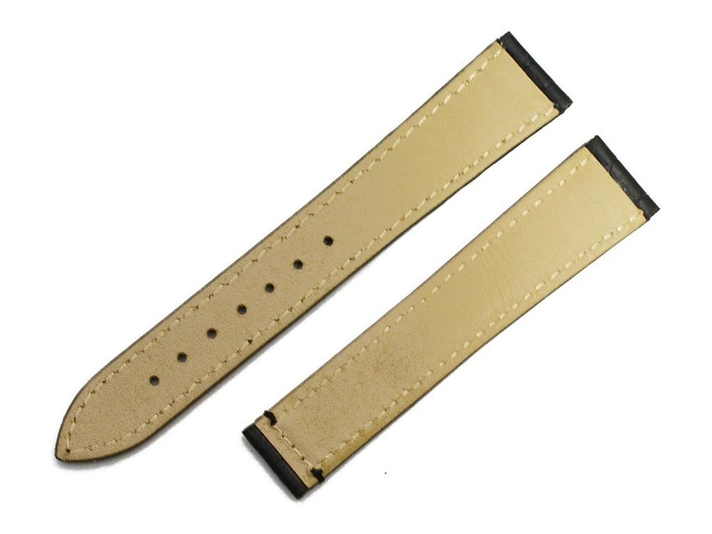 King Omega Compatible Watch Devil D Aftermarket Embossed Crocodile Leather Black with Matching [Import Original] Strap, Buckle, Strap, Stitching,