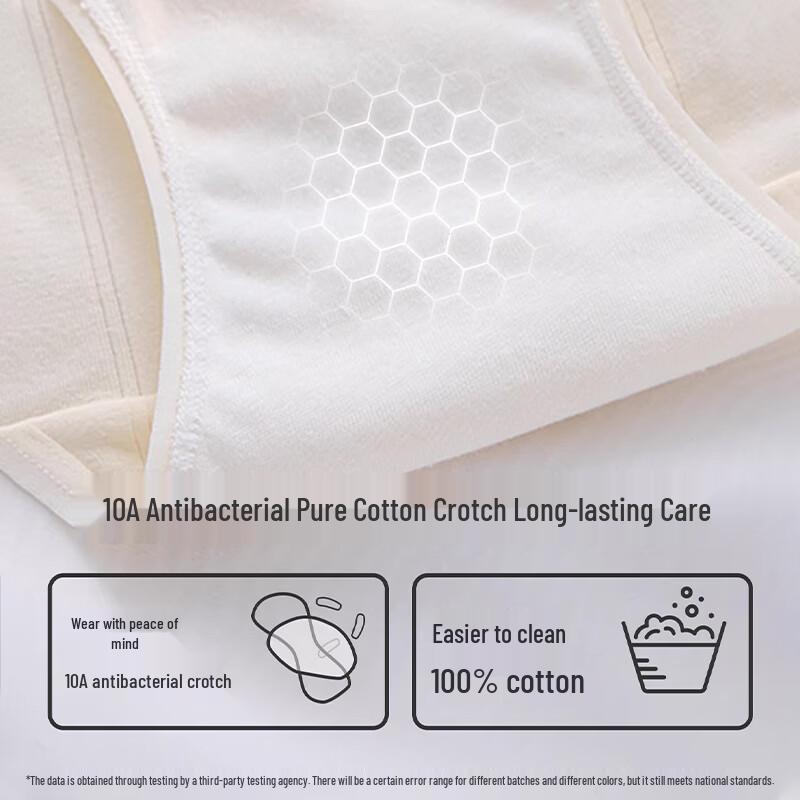 FitonTon Teen Girls' Antibacterial Cotton Briefs - 5 Pack