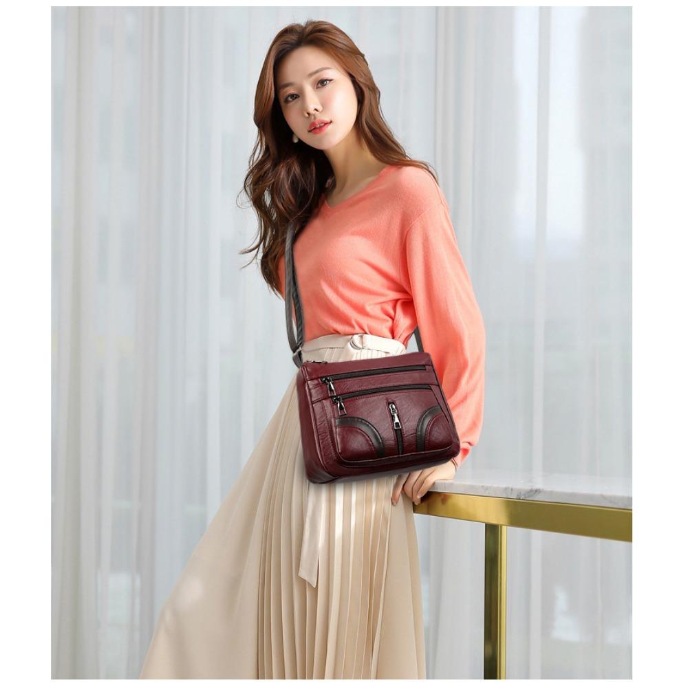 Women's Crossbody Bags Female Literary Single Shoulder Texture Bag Women's Handheld Shoulder Bag