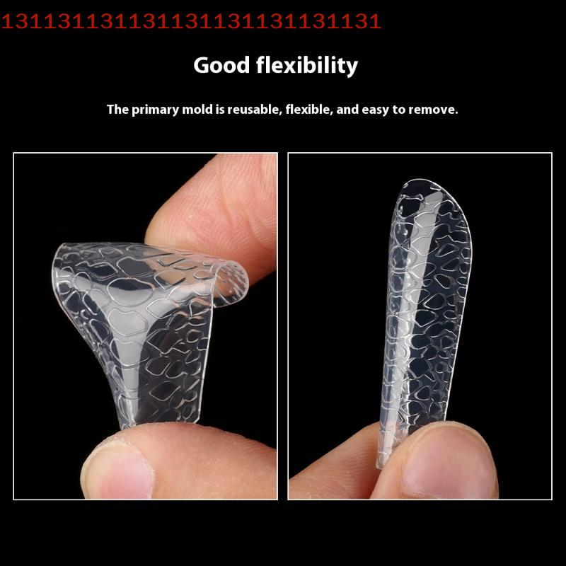 Transparent UV Gel Polish Extension False Nails Art Tips Full Cover Fake Finger Press On Sculpted Manicures Tool for Salon