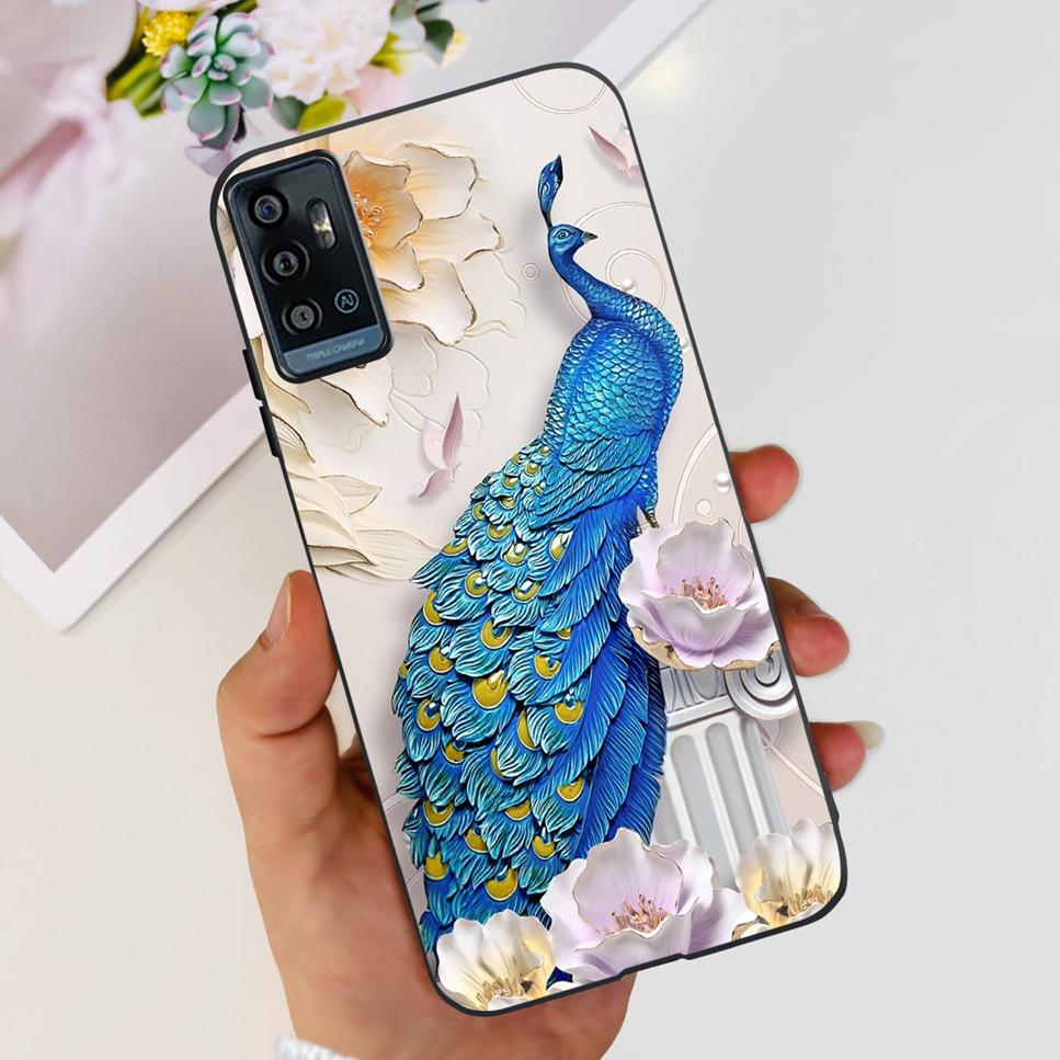 For ZTE Blade A71 6.52" Case Cartoon Dinosaur Football TPU Soft Silicone Cover For ZTE Blade A71 2021 A7030 Phone Cases Fundas