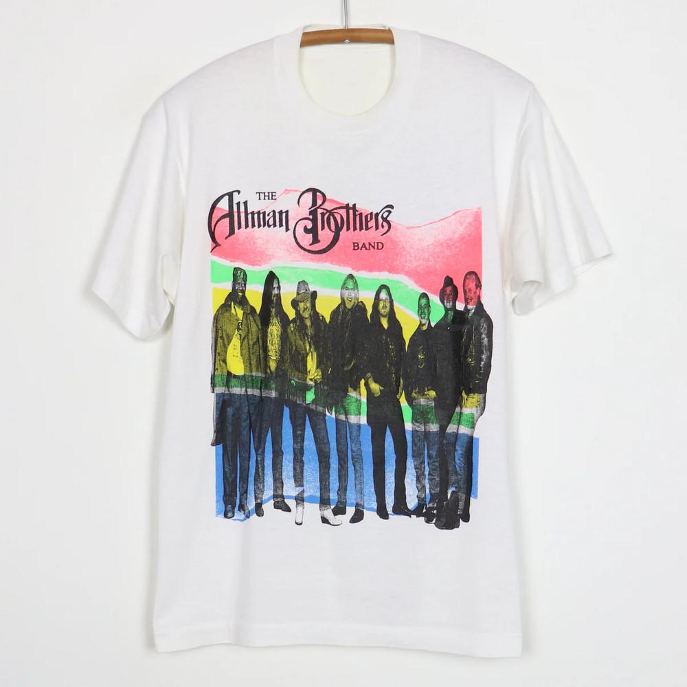 Collection Allman Brothers Band Tour Concert T Shirt S-5XL Cotton White C281 Unisex T-Shirt XL