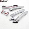Door Handle Cover Trim For Hyundai Tucson ix35 2010 2011 2012 Chrome Car Side Door Handles Catch Cap Frame Overlay Accessories