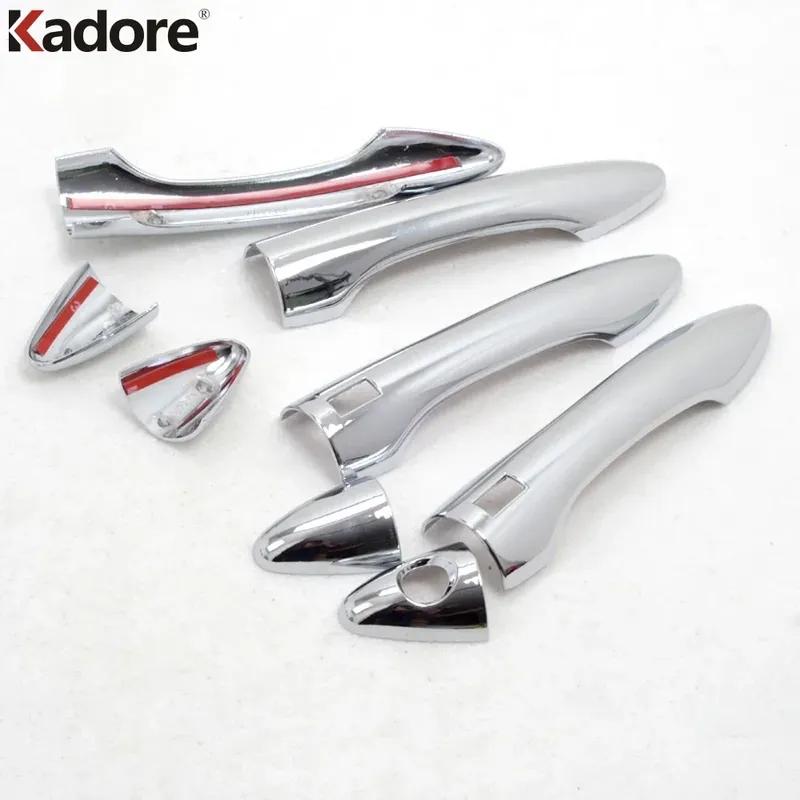 Door Handle Cover Trim For Hyundai Tucson ix35 2010 2011 2012 Chrome Car Side Door Handles Catch Cap Frame Overlay Accessories