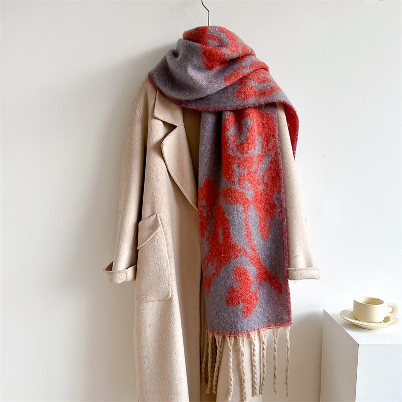 New  Cashmere Scarf Shawl Thicked  Warm Blanket Long Tassels Soft Shawls Neck Wraps Pashmina Scarves Ladies' Luxury Scarf
