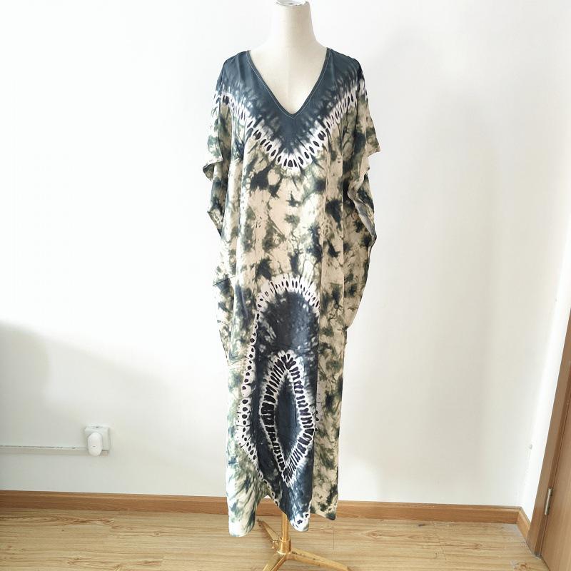 2022 European & American Beach Cover-up: Printed Long Robe & Bikini Sun Protection Dress