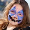 Bloody Makeup Big Mouth Face Sticker Fake Tatto Halloween Horror Tattoo Stickers  Festival Carnival
