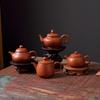 Chaozhou Handcrafted Vermilion Clay Teapot - Small Pear-Shaped Kung Fu Tea Set