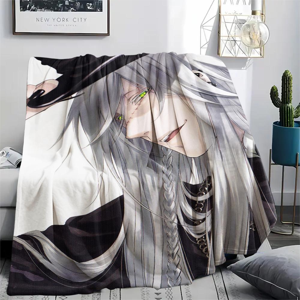1Pc Black Butler Print Flannel Blanket, High quality Comfortable for All Seasons, Home Decor, Warmth and Comfort, Perfect for Christmas Gifts