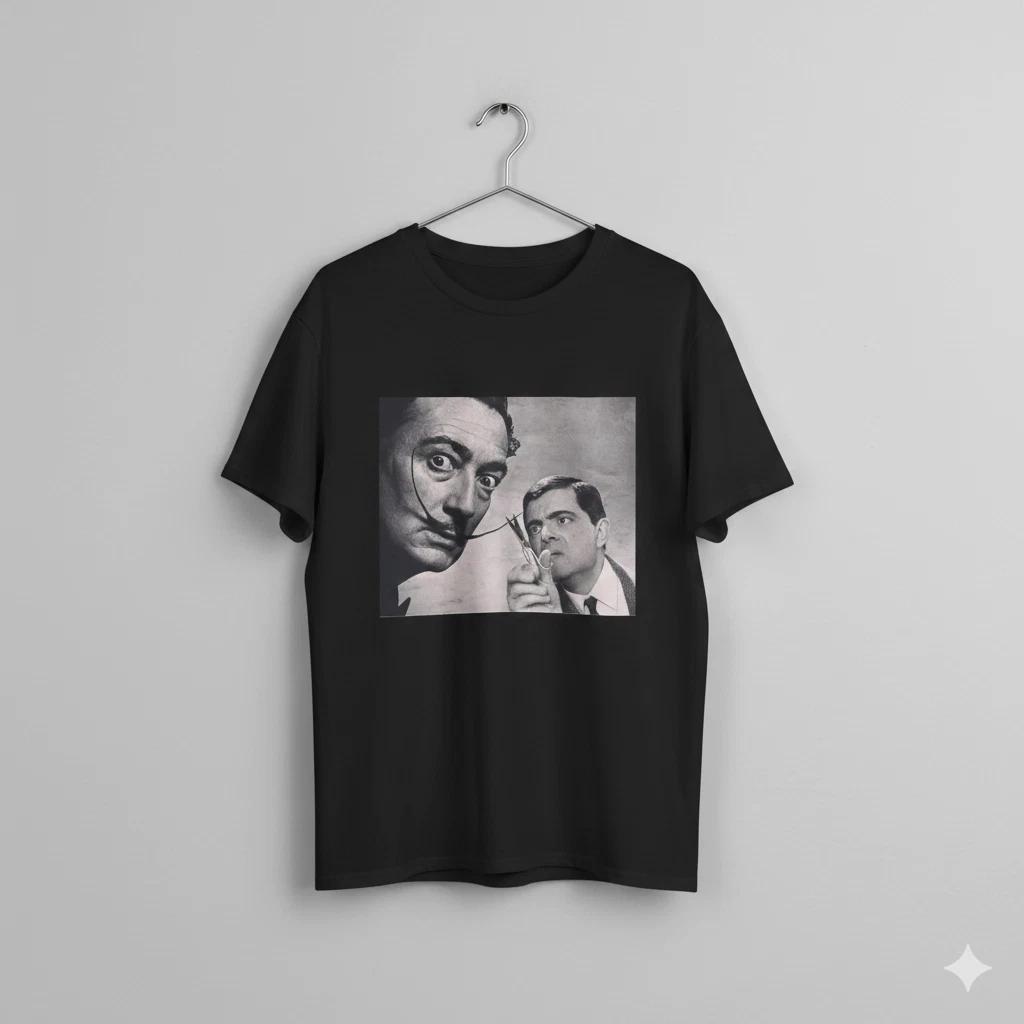 Salvador Dali Surrealist Photo T-Shirt Black Vintage Art Icon Tee - T868