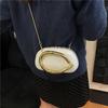 Ein Schulter Handtasche Damen einfarbig große Kapazität Damen neu trendig Metallgriff personalisierte Dinner Kette