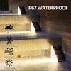 Outdoor Solar Step Lights Warm White RGB Triangle IP67 Waterproof Auto On Decoration Deck Lights for Patio Yard Driveway Porch