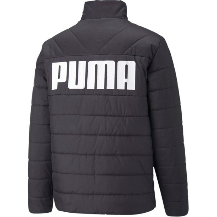 Puma Pánská bavlněná bunda s logem značky Pure Color, zip u límce, topy, černá 672412-01