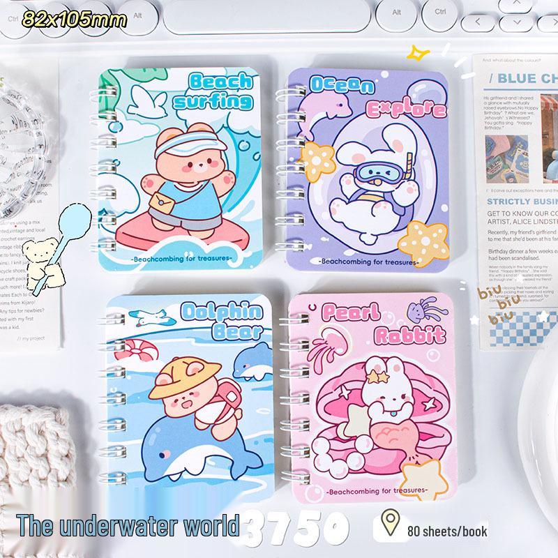 Мини-блокнот на спирали A7 - Компактный студенческий дневник и карманный офисный блокнот A7 - Single Notebook Price