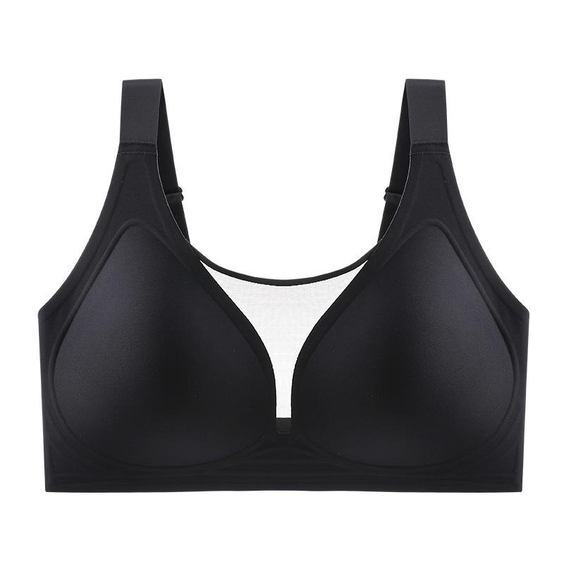 Seamless Mesh Plus-Size Anti-Sagging Bra for Large Breasts - Slimming, Anti-Exposure, Full Coverage, Thin Style