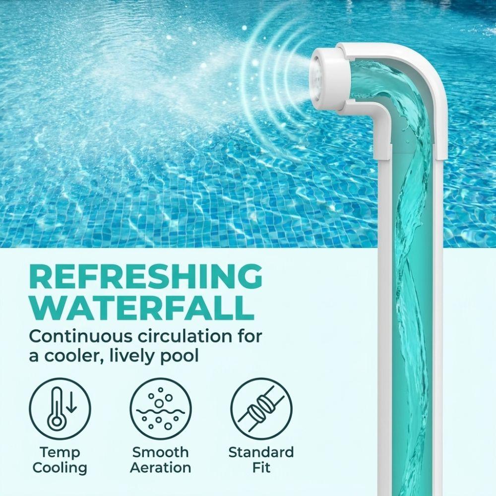 Compact Pool Waterfall Fountain PVC Material Waterfall Sprinkler Durable Pool Fountain Sprayer