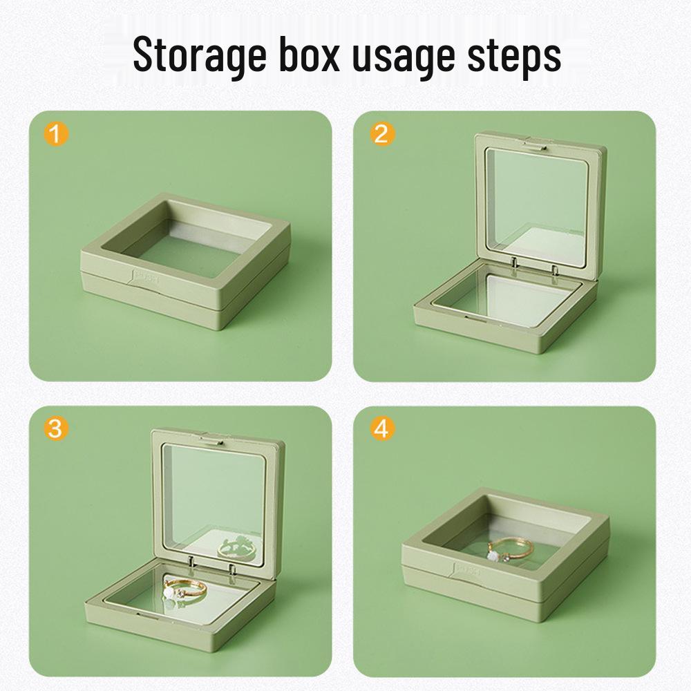 Przezroczyste pudełko do przechowywania biżuterii z folii PE - Antyoksydacyjne pływające ekspozytory na kolczyki, broszki, naszyjniki i pierścionki