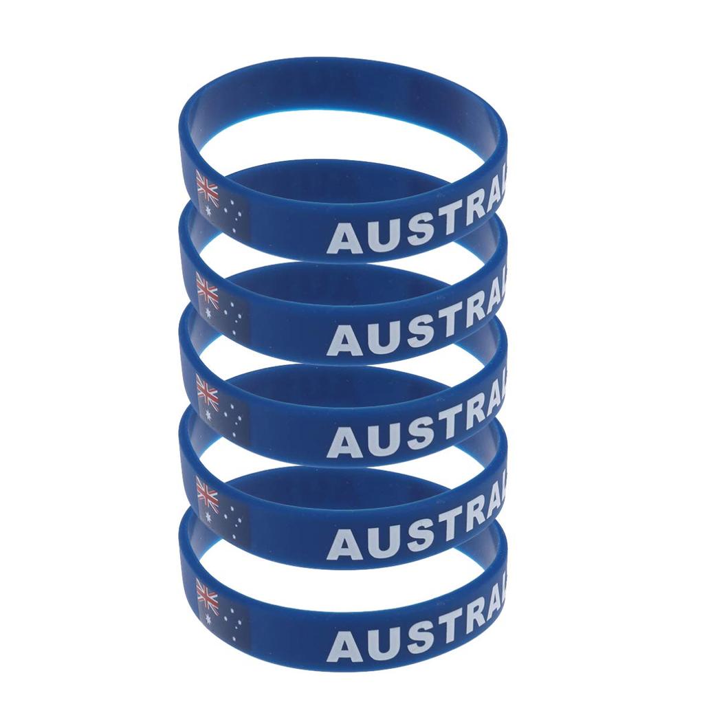 2 stücke Australische Flagge Armband Nationalflaggen Silikonarmband Frauen Männer Australien Sport Gummiband Handschlaufe Armreif Mode-accessoires Geschenke