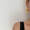 European Retro Flower Stud Earrings - Luxurious & Fashionable Metal Accessories for Women
