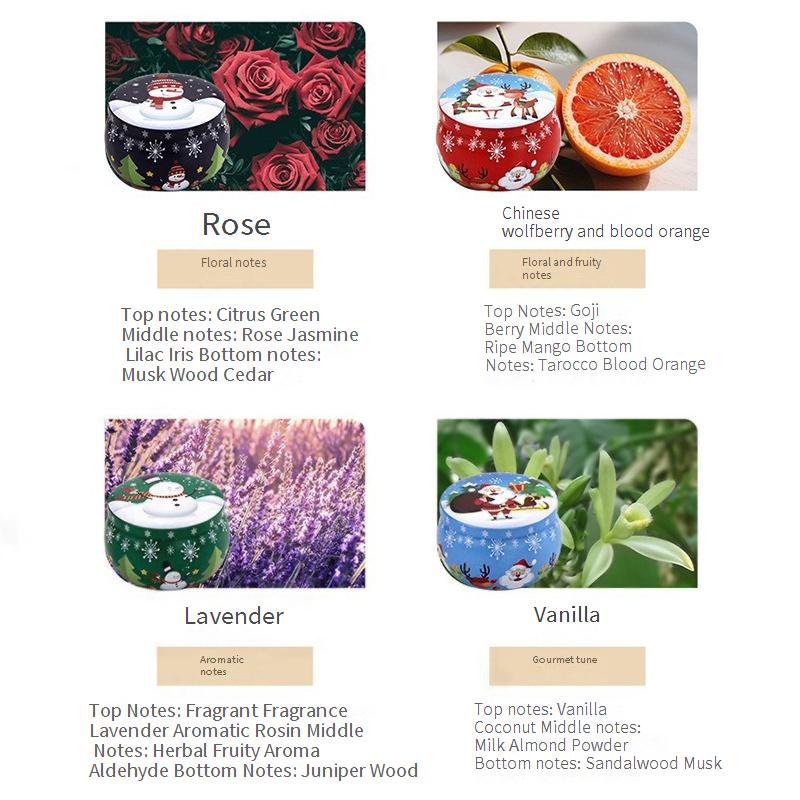 

2026 New Home Decoration Christmas Candle Party Gift 4-piece Gift Set Gift Box Candles Holiday Home Decoration Candles