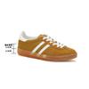 Leather retro color matching German training shoes women's 2025 new Korean version lace-up flat-bottomed casual sports board shoes Forrest Gump shoe