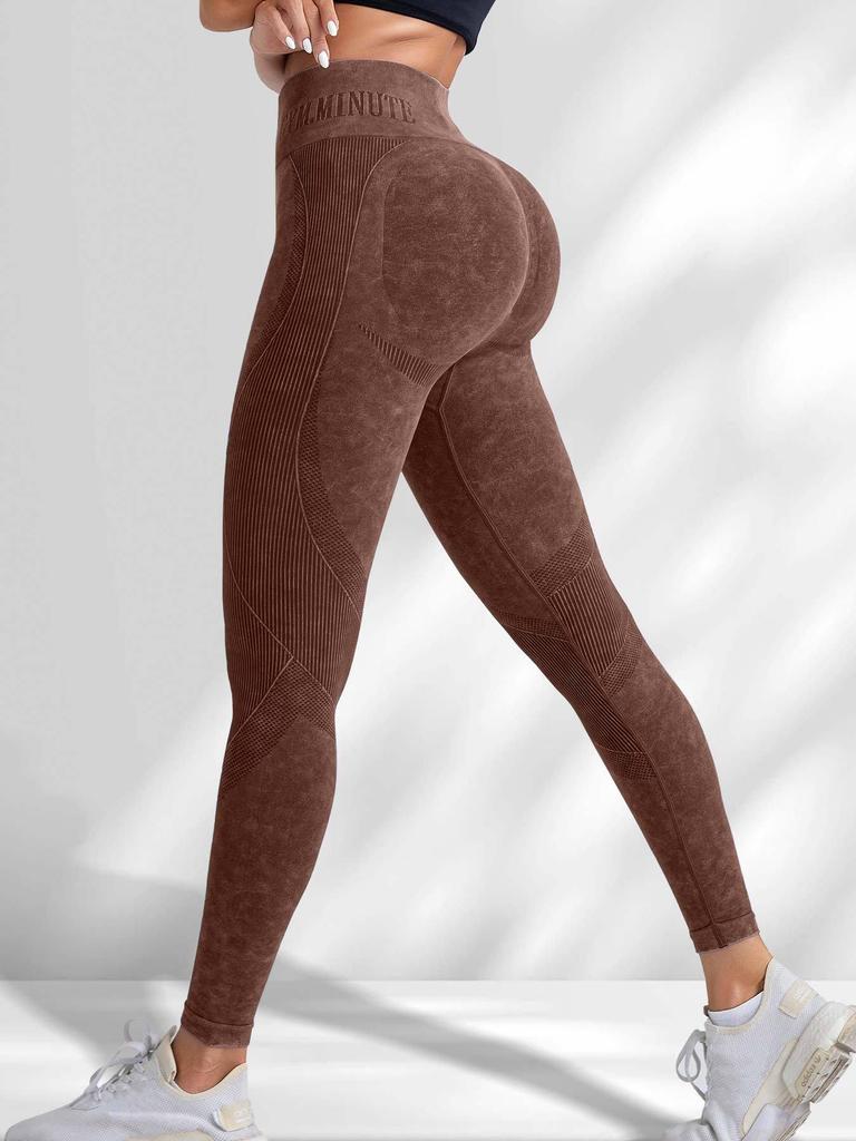 Women's Seamless Yoga Pants - Sand Washed, Quick-Dry, Hip-Lifting, Tight-Fit, Sport Fitness Tights