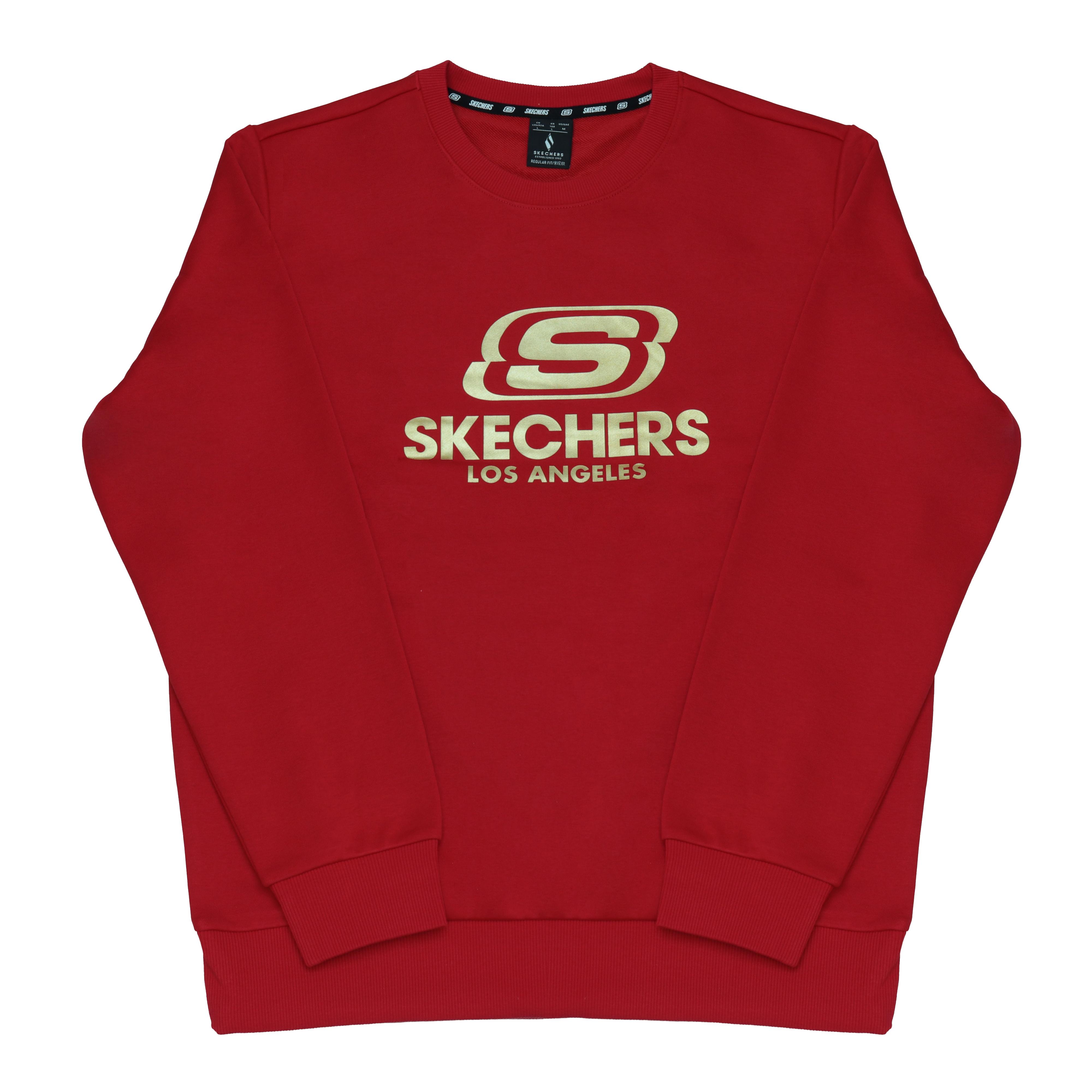 Skechers Logo Print Casual Comfortable Crew Neck Pullover Sweatshirt Unisex sweatshirt RF-L224U901-005G L