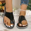 Set of toe slippers women's summer new large size rhinestone thick bottom comfortable beach cool slippers