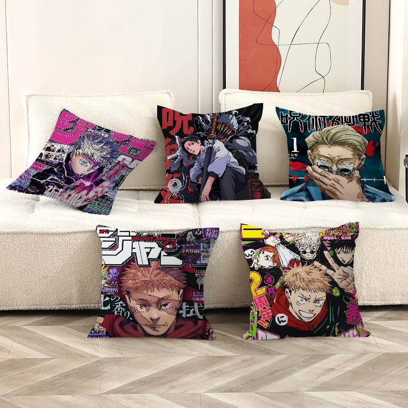 Jujutsu Kaisen Anime Kissenbezug Kissenbezug Polsterung Sofa Dekokissen Heimdekor Kissenbezug