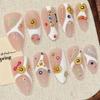 10pcs Hand Painted Gel Press Nails Beautiful Luxury Customized Design Handmade Press On Nails