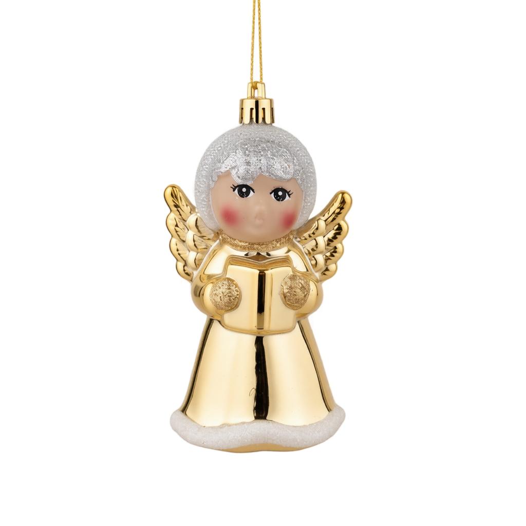 Christmas Tree Ornament with Plated, Decorative Holiday Figurine
