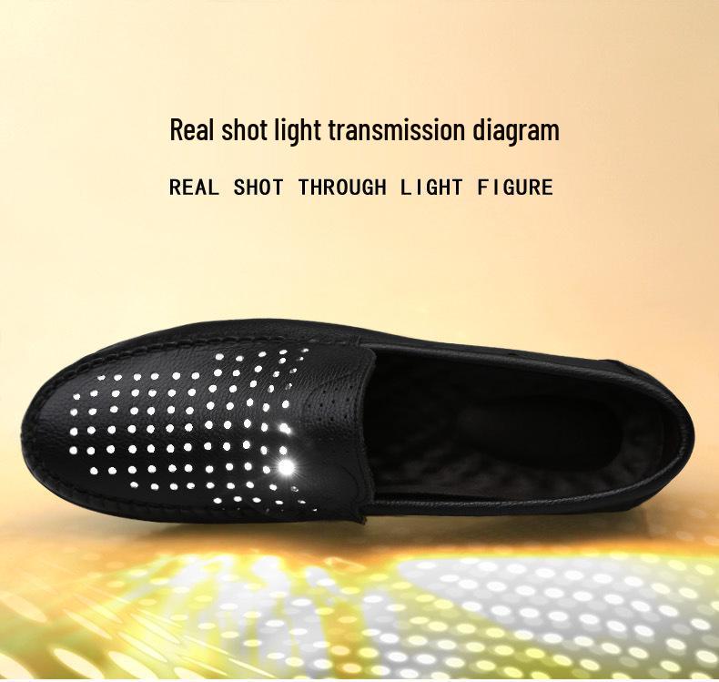 2018 Men's Genuine Leather Casual Non-slip Loafers with Soft Sole Breathable Cowhide