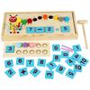 Kinder Mathe Lernen Zählen Zehnerrahmen Set Raupe Sortierbox Lehrmittel Lernspielzeug für Kinder Jungen Mädchen