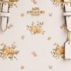 Coach Molly 25 Blumenmuster Kieselsteinleder Tragetasche Damen Tragetaschen Weiß CAL44-IMCAH
