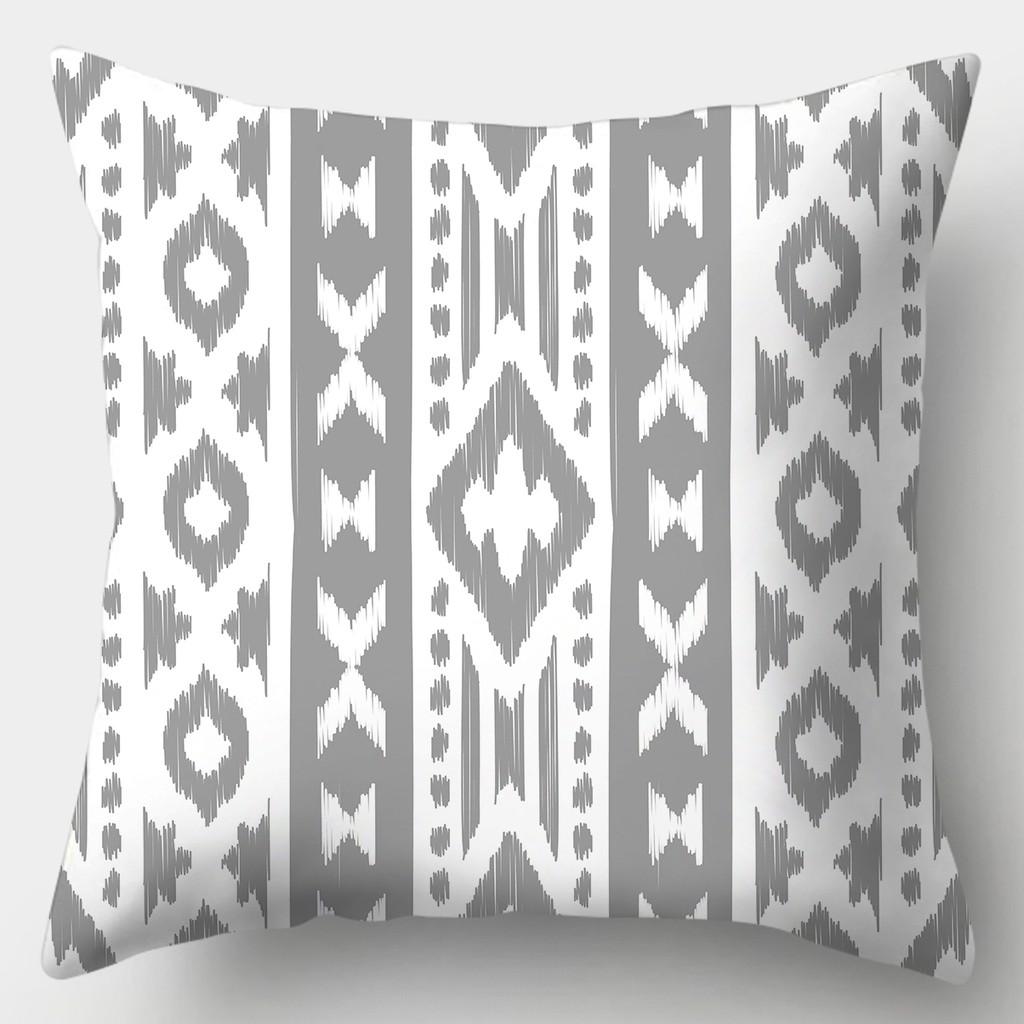 45cmX45cm Grey Series Pillowcase Square Sofa  Striped Plaid Cushion Cover