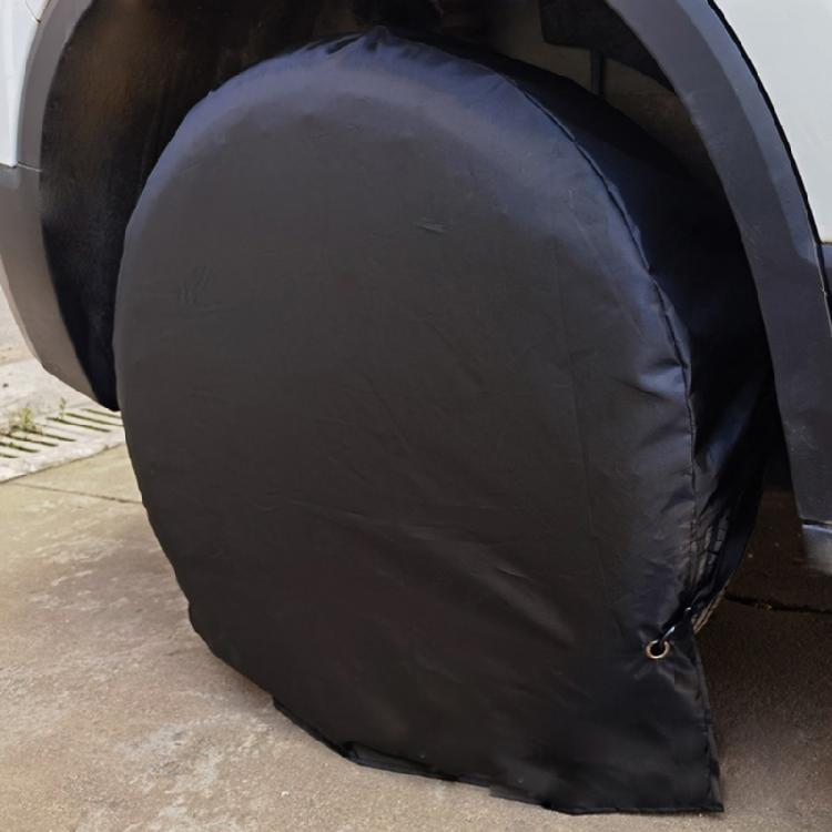 Black Tyre Gard Wheel Cover Fits Tire Diameter 27 to 32inch Oxford Cloth