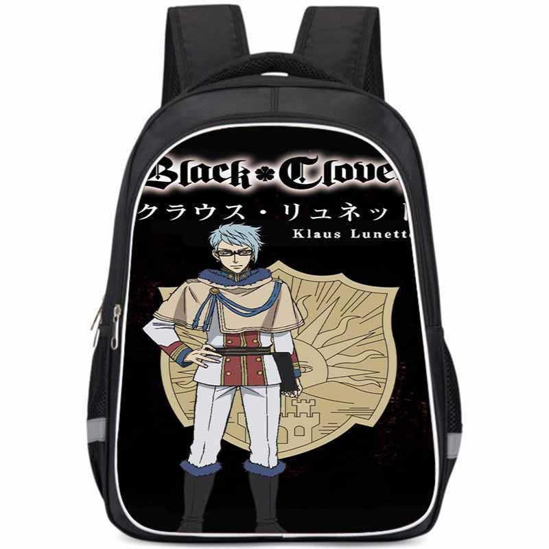 Černý čtyřlístek Velkokapacitní lehký školní batoh pro děti chlapce a dívky Oxfordová látka