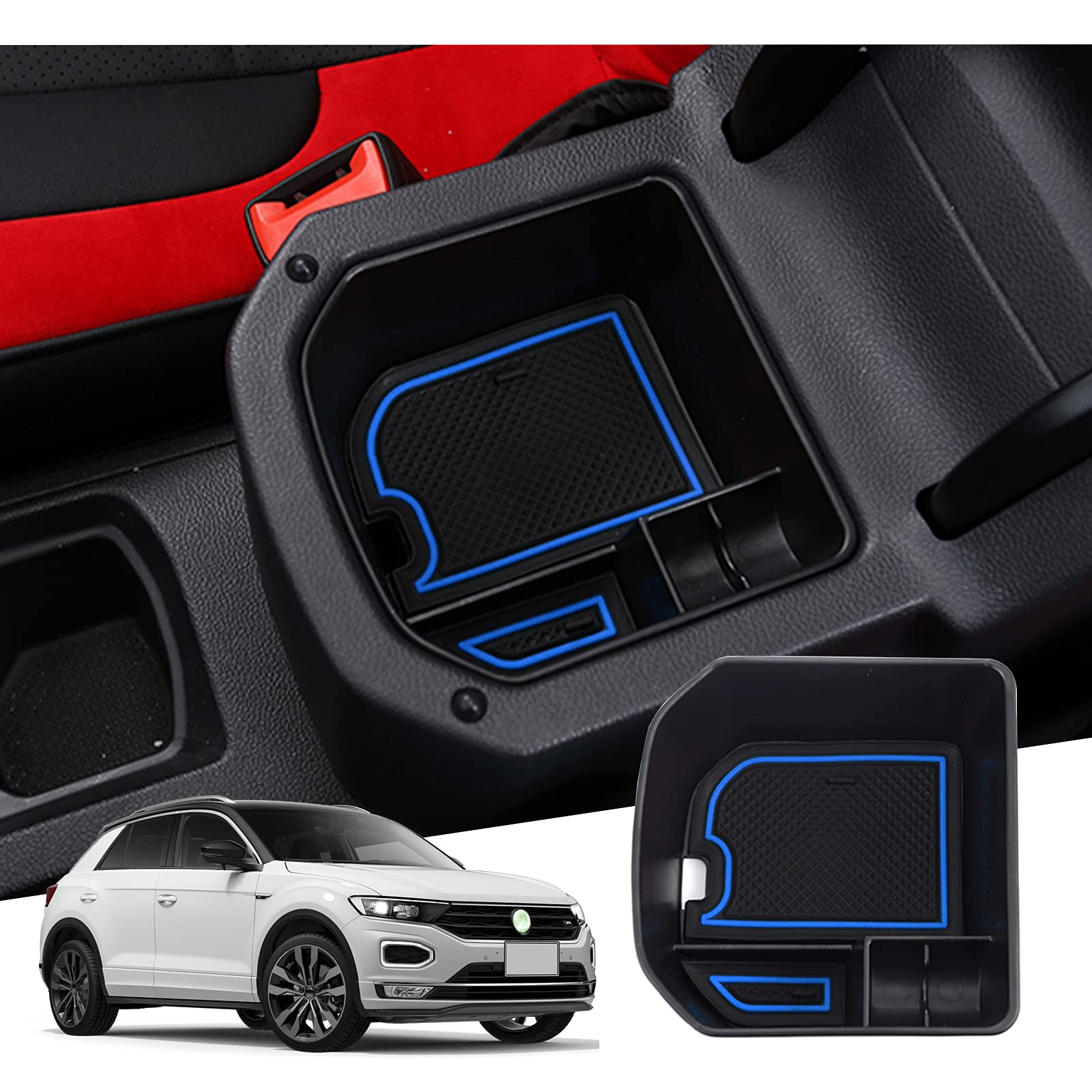 

[GAFAT] Volkswagen VWT-Roc Tea Lock 2020-текущая версия Ящик для хранения вещей в автомобиле Внешний ящик для консоли Внутренние детали Ящик для центральной консоли Ящик для подлокотника Нарядный ящик ABS