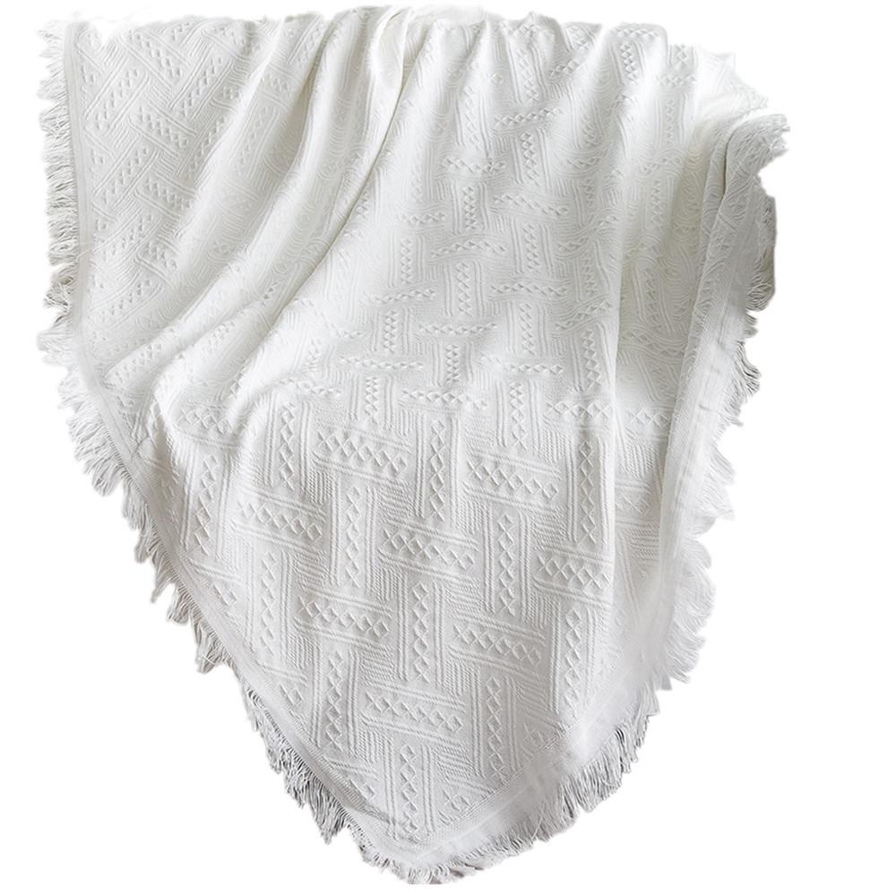 Simple and Suitable for All Seasons, Herringbone Grid, Lazy Sofa Towel, Outdoor Camping Blanket, Sofa Mat, Tablecloth