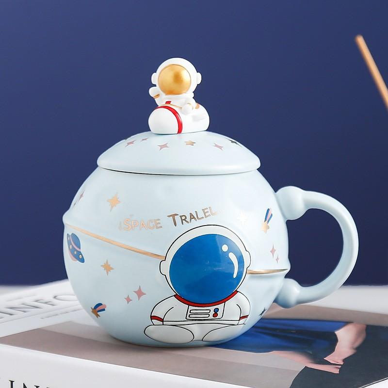 Creative Space Astronaut Large Capacity Ceramic Mug Gift Box Simple Water Cup Planet Mug
