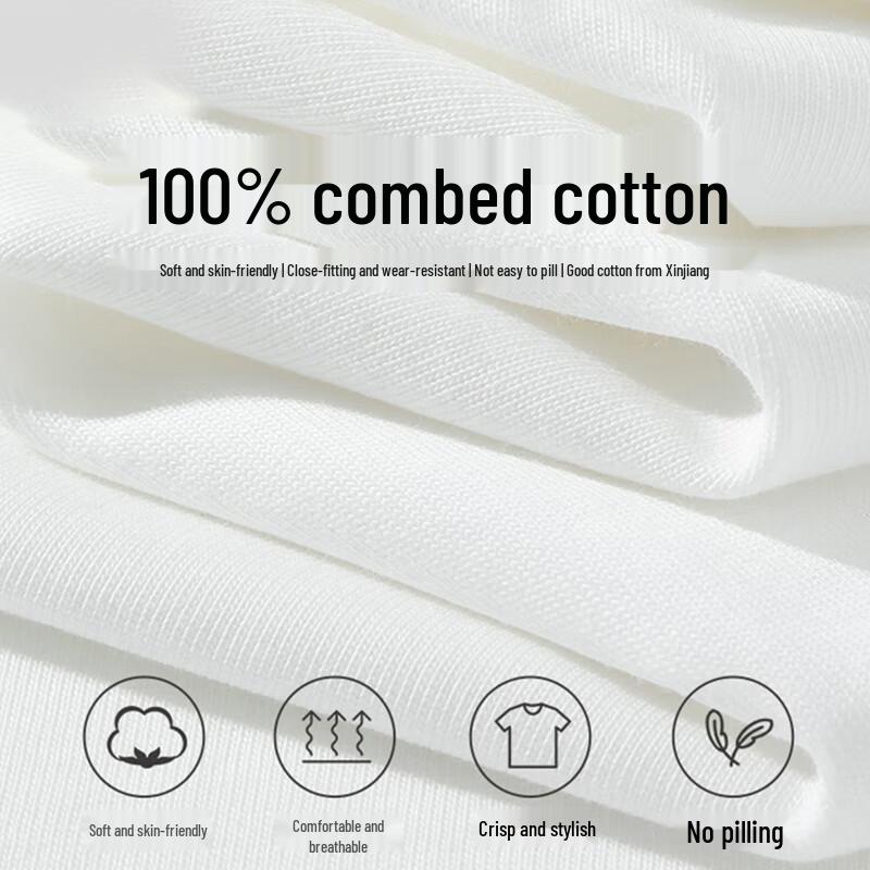 Nanjiren Men's Pure Cotton Loose Fit Long Sleeve T-Shirt