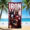 1Pc Iron Man Tech Hero Beach Towel Quick Dry Multiuse For Beach Pool Gym Yoga Home Travel Christmas Halloween Xmas Gift N1246