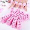 50pcs/Pack Pink Nail Art Toes Separators Fingers Foots Sponge Soft Gel UV Tools