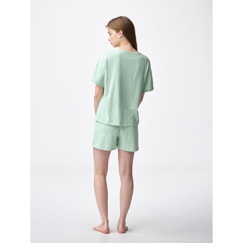 Gu By Uniqlo Cotton Color Lounge Set  Short Sleeve   Shorts 