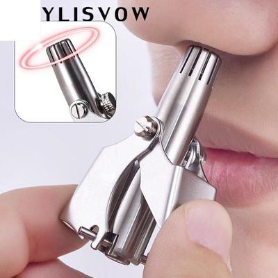 Włosy w nosie trymer do uszu dla mężczyzn kobiety ręczny trymer do nosa ze stali nierdzewnej zmywalny brwi środek do usuwania włosów w nosie Vibrissa Razor Shaver